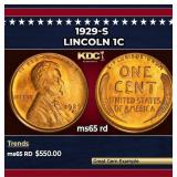 1929-s Lincoln Cent 1c Grades ms65 rd