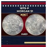 1879-p Morgan Dollar $1 Grades ms62+