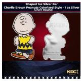 Shaped 1oz Silver Bar - Charlie Brown Peanuts Colo