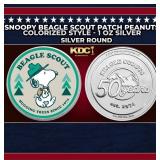 Snoopy Beagle Scout Patch Peanuts Colorized Style
