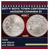 2017-p Boys Town Centennial Modern Commem Dollar $