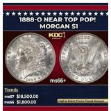 1888-o Morgan Dollar Near Top Pop! $1 ms66+ SEGS