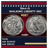 1944-d Walking Liberty Half Dollar 50c ms66+ SEGS