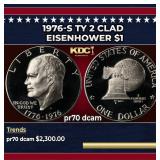1976-s Ty 2 Clad Proof Eisenhower Dollar $1 pr70 d