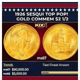 1926 Sesqui Gold Commem TOP POP! $2 1/2 ms67 SEGS