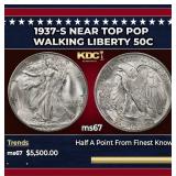 1937-s Walking Liberty Half Dollar Near Top Pop 50