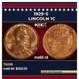 1929-s Lincoln Cent 1c Grades ms65 rd