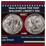 1944-s Walking Liberty Half Dollar Near Top Pop 50