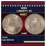 1899 Liberty Nickel 5c ms66 SEGS