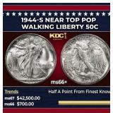 1944-s Walking Liberty Half Dollar Near Top Pop 50