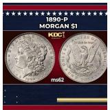 1890-p Morgan Dollar $1 Grades ms62