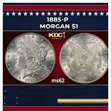 1885-p Morgan Dollar $1 Grades ms62