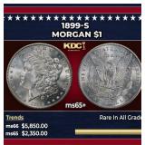 1899-s Morgan Dollar $1 ms65+ SEGS