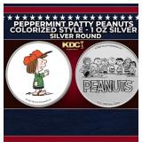 Woodstock Peanuts Colorized Style - 1 oz Silver Ro