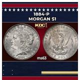 1884-p Morgan Dollar $1 Grades ms63