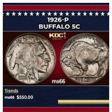 1926-p Buffalo Nickel 5c Grades ms66