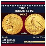 1912-p Gold Indian Quarter Eagle Near Top Pop! $2
