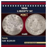 1896 Liberty Nickel 5c ms65 SEGS