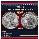 1944-s Walking Liberty Half Dollar 50c Grades ms65