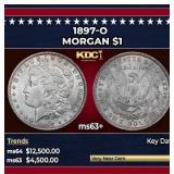 1897-o Morgan Dollar $1 ms63+ USCG