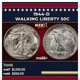 1944-d Walking Liberty Half Dollar 50c ms66+ SEGS