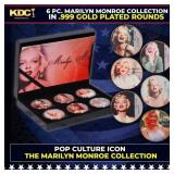 6 Coin Marilyn Monroe Gold Plated Round Collection