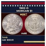 1902-o Morgan Dollar $1 Grades ms66