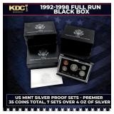 1992-1998 Full Run US Mint Premier Silver Proof Se