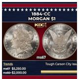 1884-cc Morgan Dollar $1 ms67 SEGS