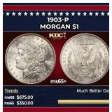 1903-p Morgan Dollar $1 Grades ms65+