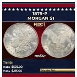 1879-p Morgan Dollar $1 Grades ms64+