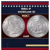 1884-p Morgan Dollar $1 Grades ms63