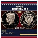 1995-s Proof Kennedy Half Dollar 50c pr70 dcam SEG