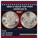 1890-o Morgan Dollar Near Top Pop! $1 ms66 SEGS