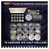2020 WWII 75th Anniversary 15 Piece Colorized JFK