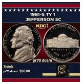 1981-s Ty 1 Proof Jefferson Nickel 5c pr70 dcam SE