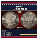 1897-p Morgan Dollar $1 Grades GEM+ Unc