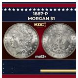 1887-p Morgan Dollar $1 Grades Select+ Unc