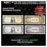 Set of 1935 WWII Emergency Currency Both $1 Hawaii