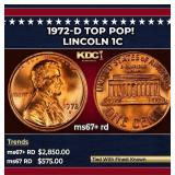 1972-d Lincoln Cent TOP POP! 1c ms67+ rd SEGS
