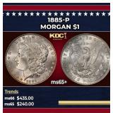 1885-p Morgan Dollar $1 Grades GEM+ Unc