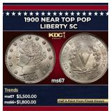 1900 Liberty Nickel Near Top Pop 5c ms67 SEGS