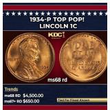1934-p Lincoln Cent TOP POP! 1c ms68 rd SEGS