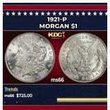 1921-p Morgan Dollar $1 Grades GEM+ Unc