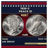 1926-s Peace Dollar $1 Grades ms65