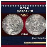 1903-p Morgan Dollar $1 Grades Choice+ Unc