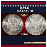 1883-p Morgan Dollar $1 Grades Choice+ Unc
