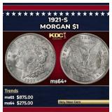 1921-s Morgan Dollar $1 Grades Choice+ Unc