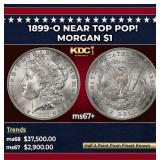 1899-o Morgan Dollar Near Top Pop! $1 ms67+ SEGS
