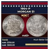 1904-p Morgan Dollar $1 Grades Select+ Unc